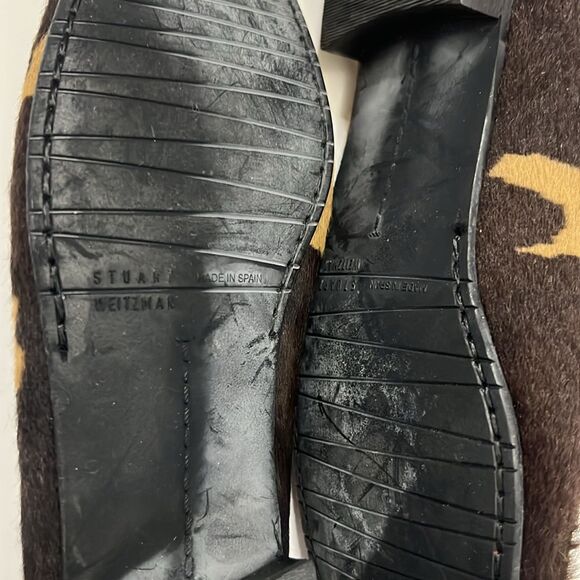 STUART WEITZMAN CALFSKIN JEWELS  ANIMAL PRINT LEATHER LOAFER SIZE‎ 7 1/2M - Picture 4 of 8